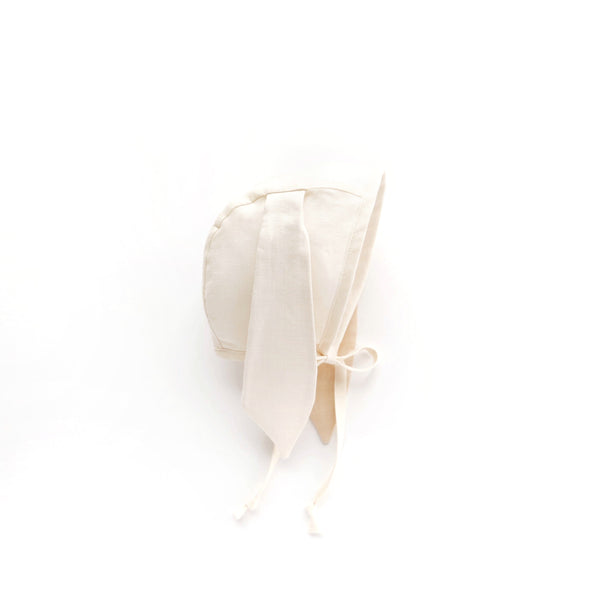 Ivory Bunny Bonnet Cotton-Lined
