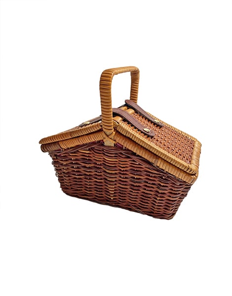 Picnic Basket Lined in Wicker Doll Accessories Minikane   