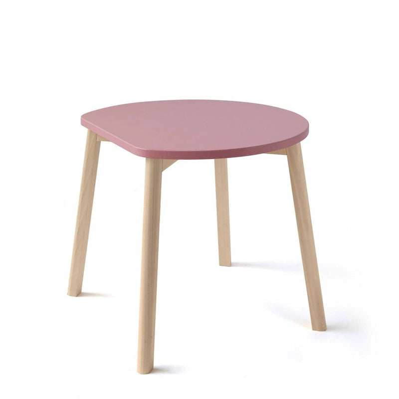 Wooden Half-Moon Children's Table  - Pink