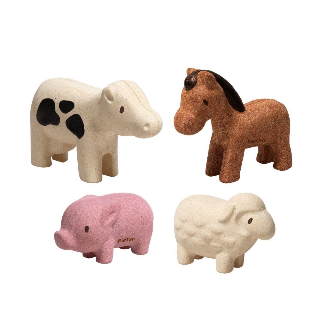 Farm Animals Set Kids Toys PlanToys   