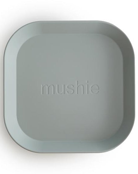 Square Dinnerware Plates - Set of 2 Sage Baby Essentials Mushie   