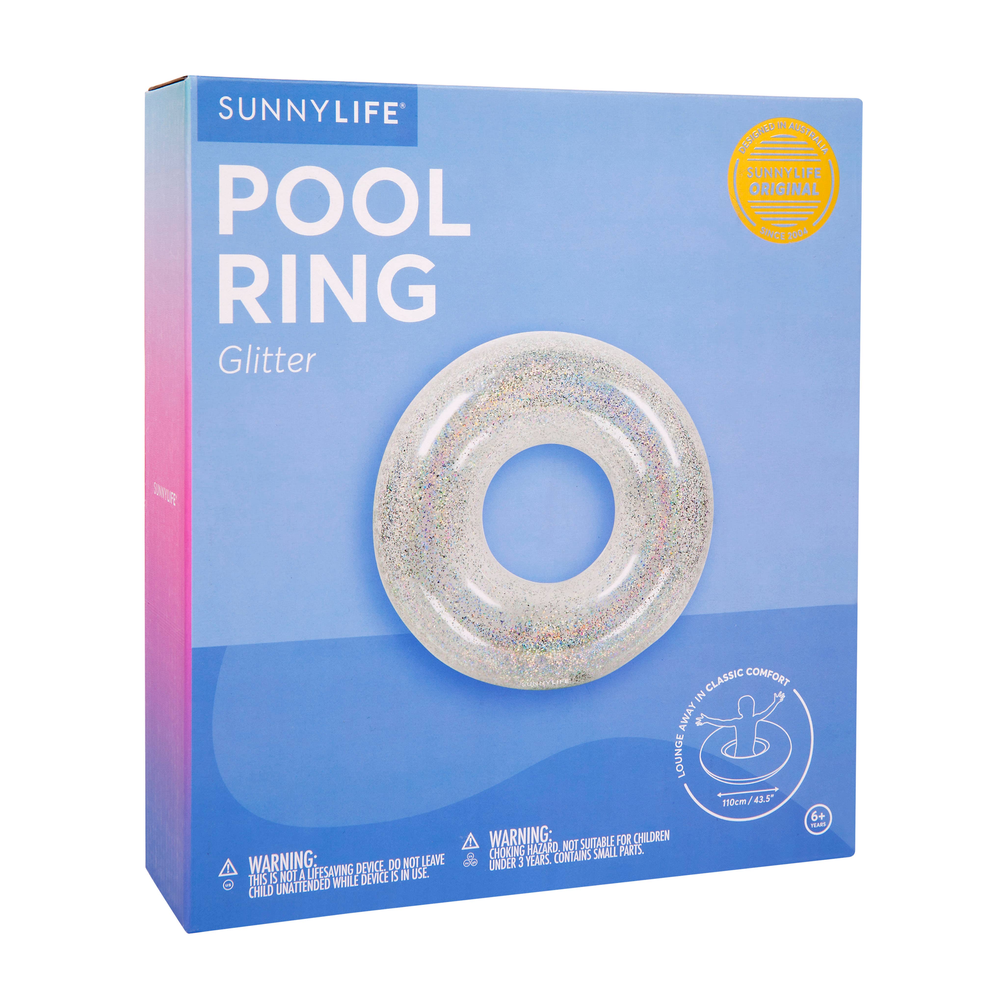 Pool Ring Glitter Outdoor Toys Sunnylife   