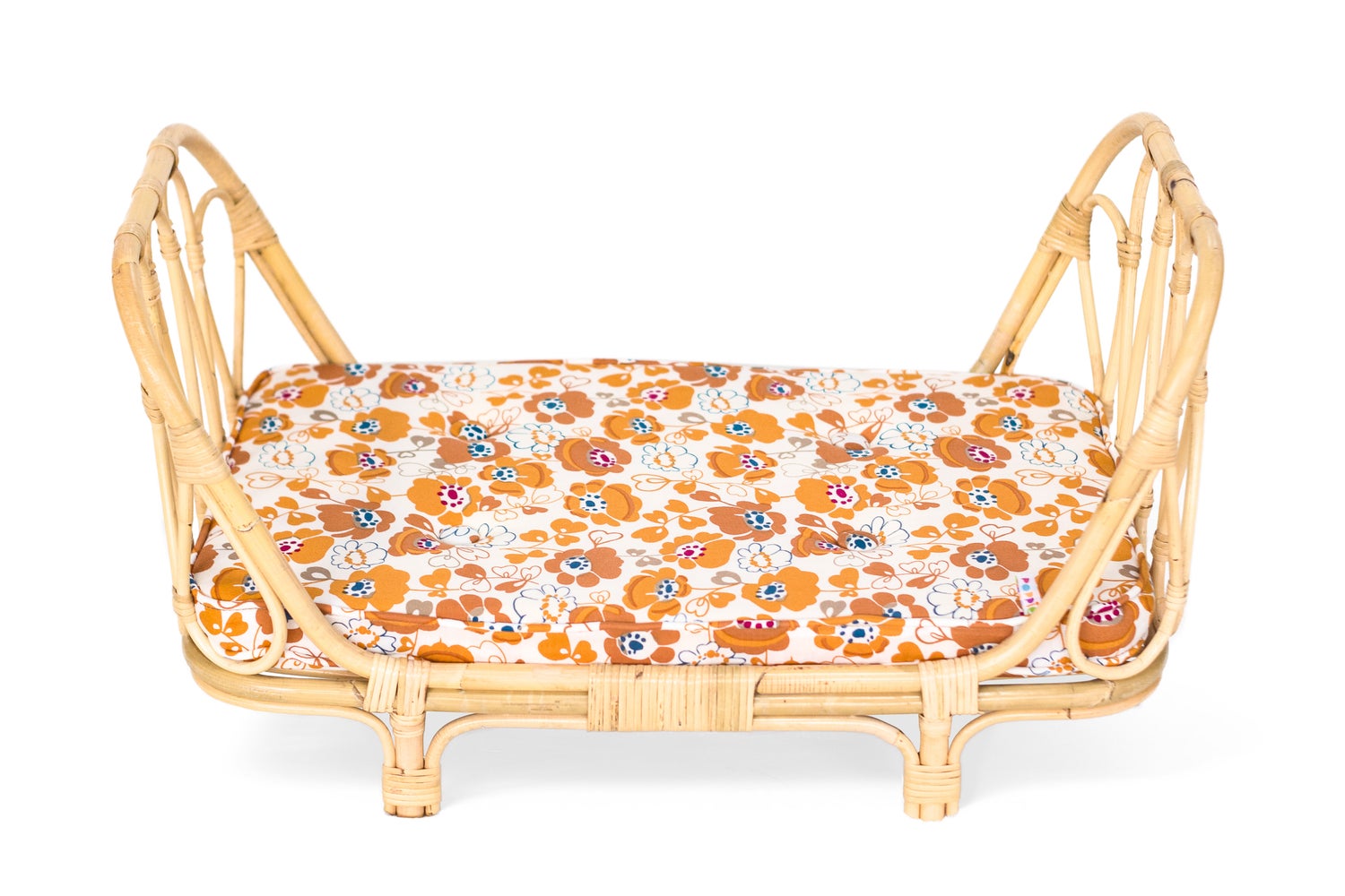 Rattan Doll Daybed Doll Furniture Poppie Floral  