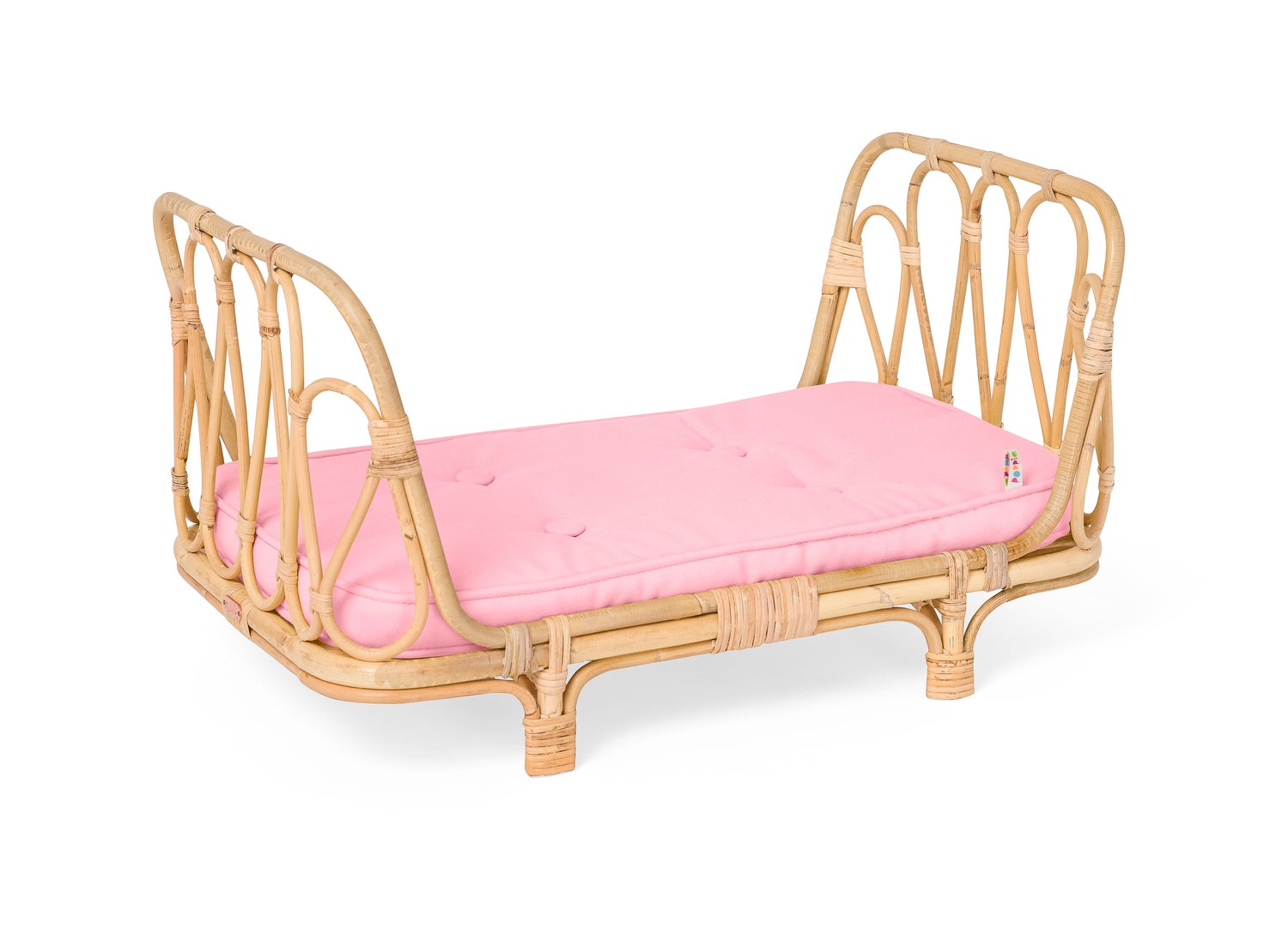 Rattan Doll Daybed Doll Furniture Poppie Pink  