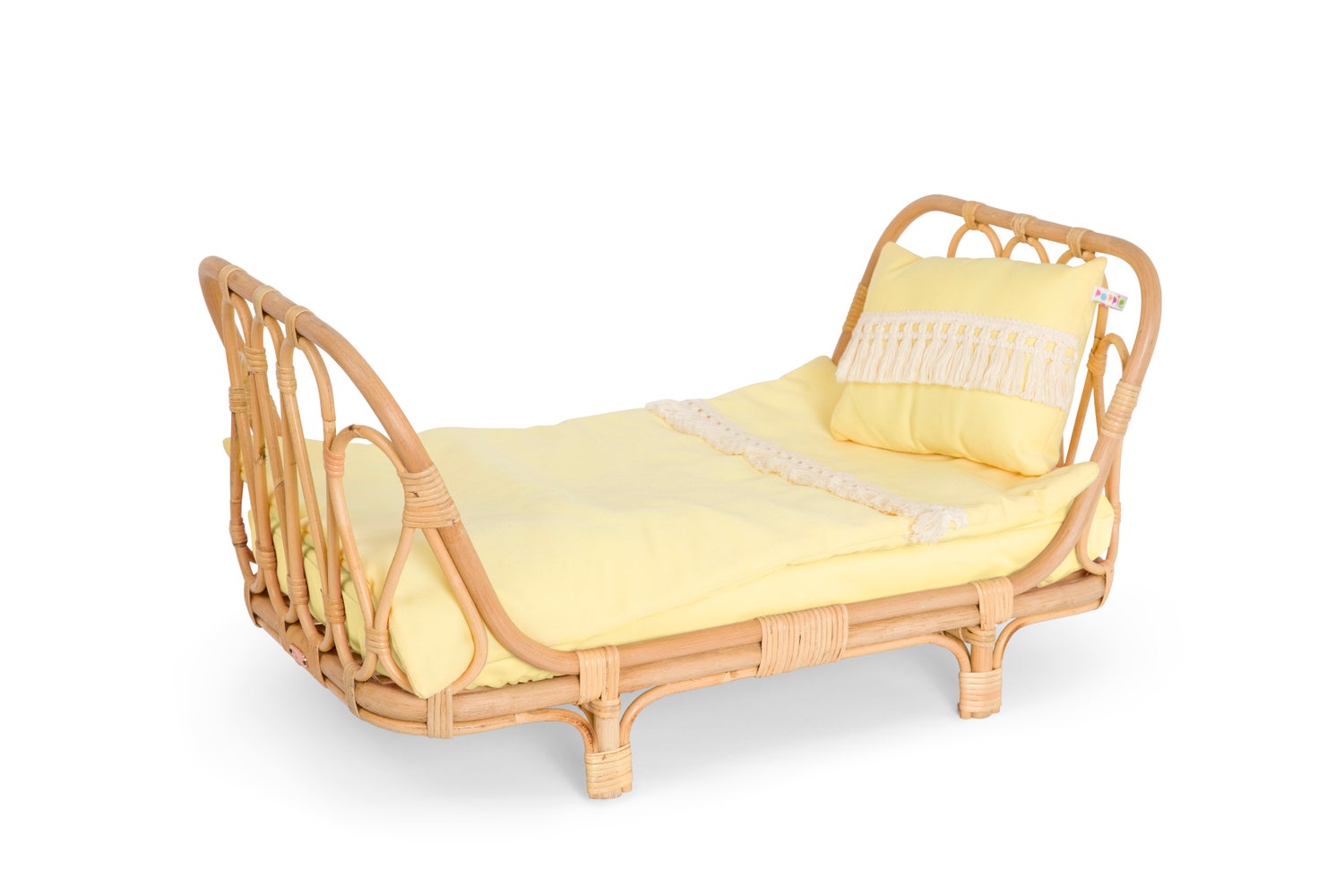 Rattan Doll Daybed Doll Furniture Poppie Yellow  