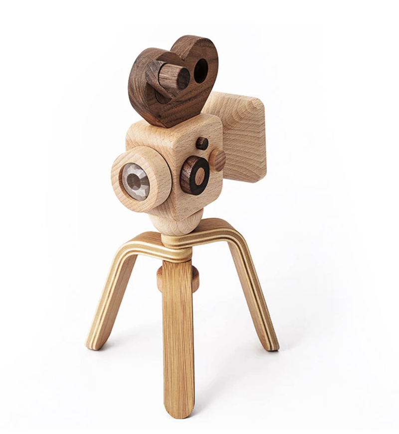  Wooden Toy Camera With Tripod