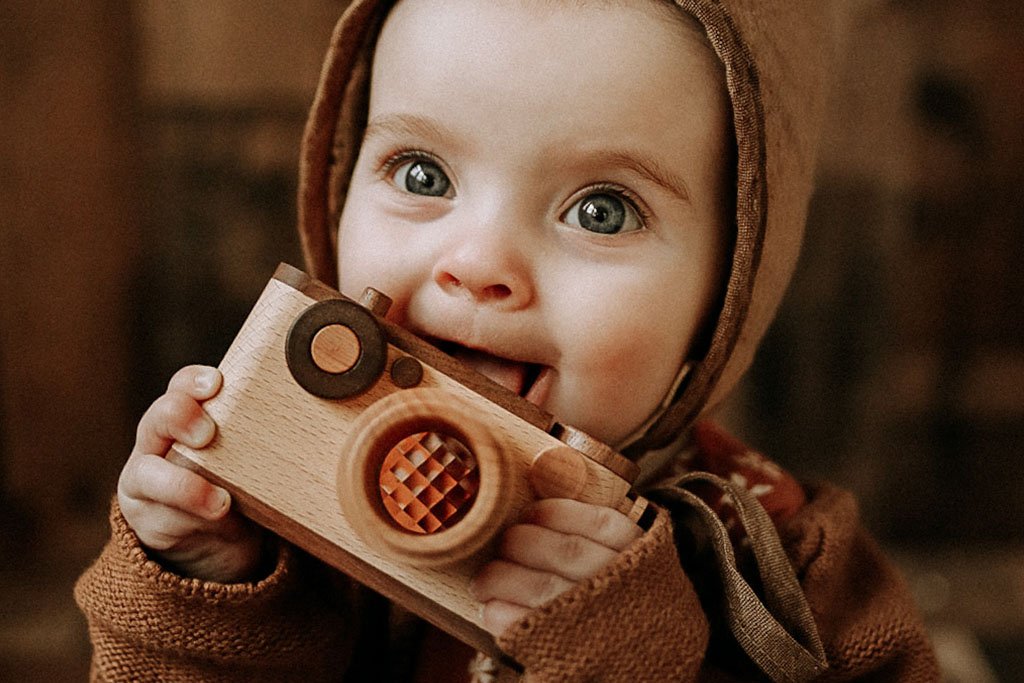 35MM Vintage Style Wooden Toy Camera wooden toy Father's Factory   