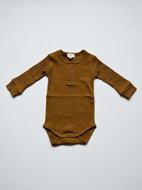 The Ribbed Onesie Bronze | The Simple Folk