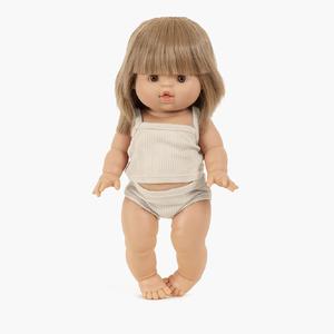 Minikane Ribbed Knit Undie Set - Cream Doll Clothing Minikane   