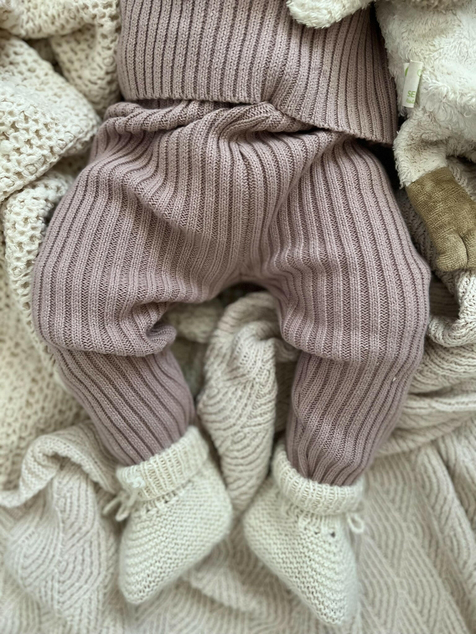 Chunky Rib Leggings - Dusty Petal  Luna + Luca   