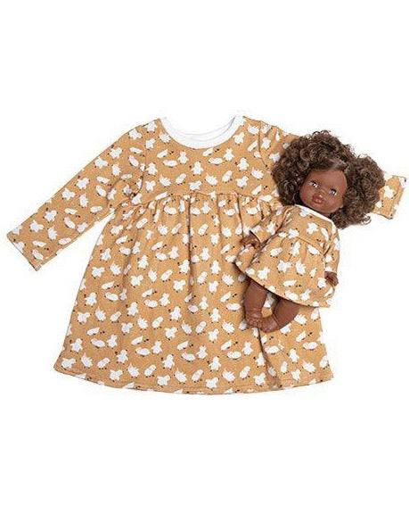 Minikane Doll & Me Outfits -  Faustine Cotton Dress Little Chick Doll Clothing Minikane   