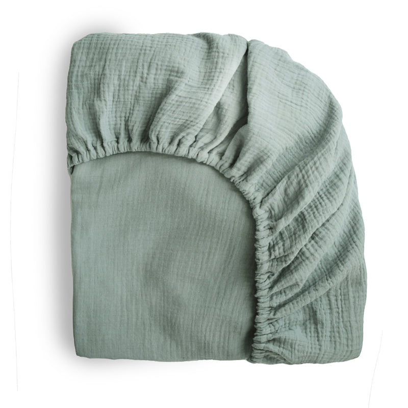 Extra Soft Muslin Crib Sheet - Roman Green