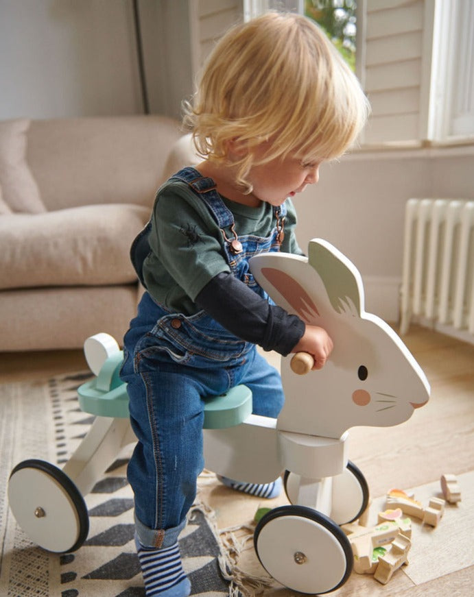 Running Rabbit Ride On Wooden Toys Tender Leaf   