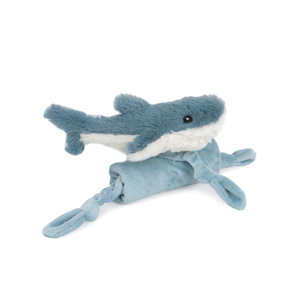 SEABORN SHARK KNOTTED SECURITY BLANKIE Security Blankie MON AMI   