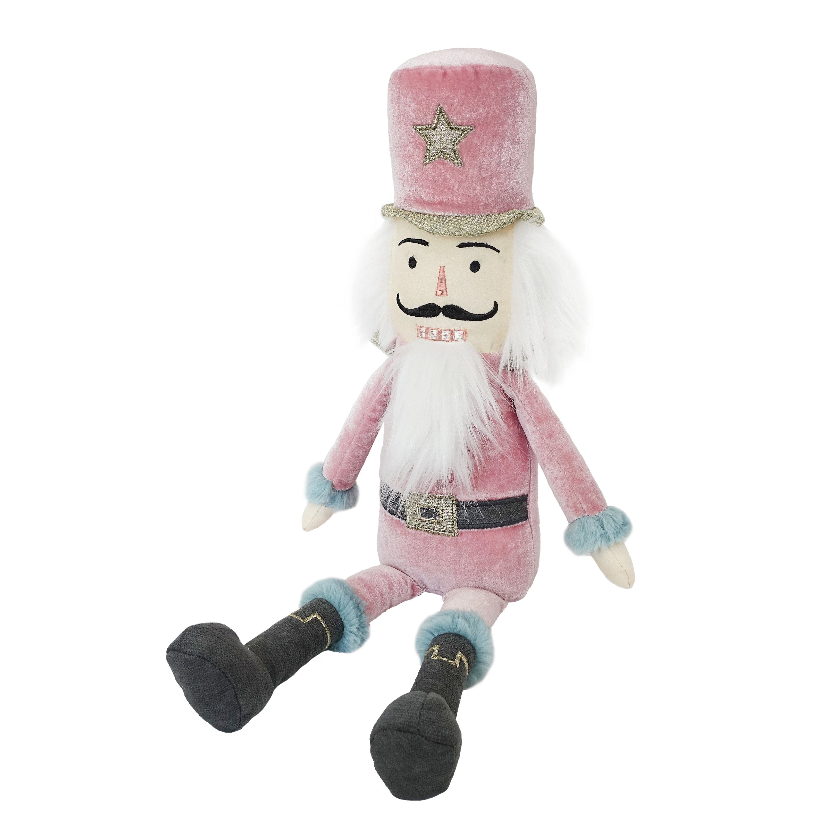 PINK PLUSH NUTCRACKER SHELF SITTER Doll MON AMI   