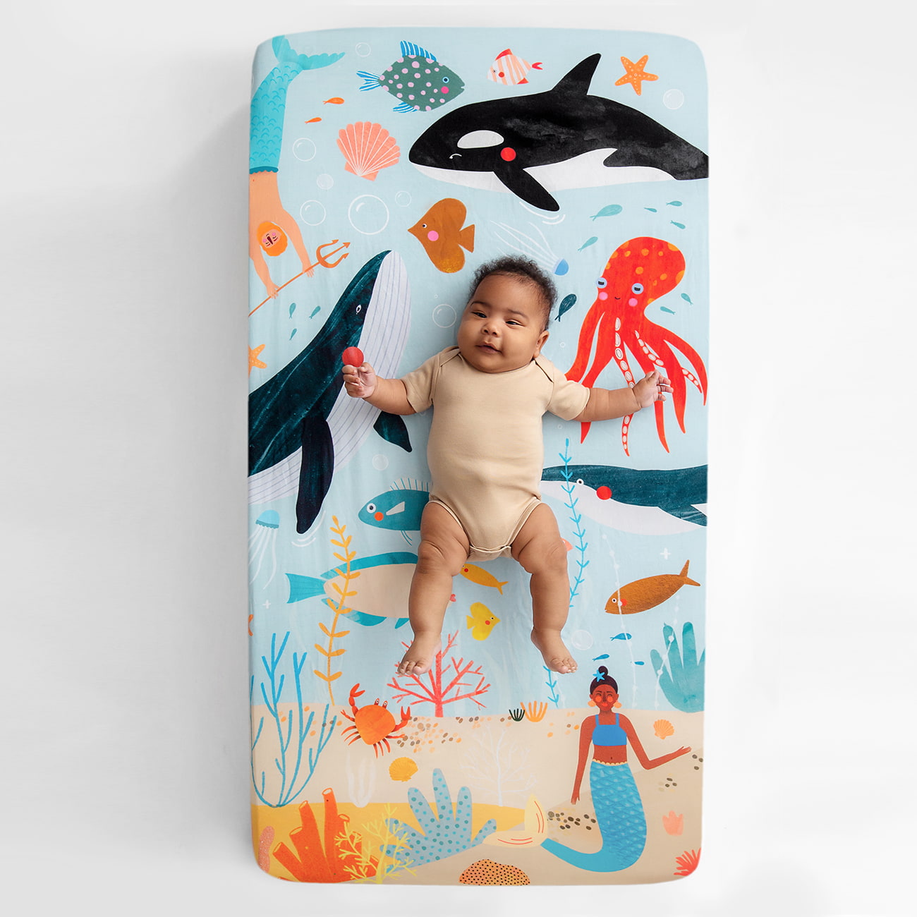 Beyond The Reef Standard Size Crib Sheet Crib sheets Rookie Humans   