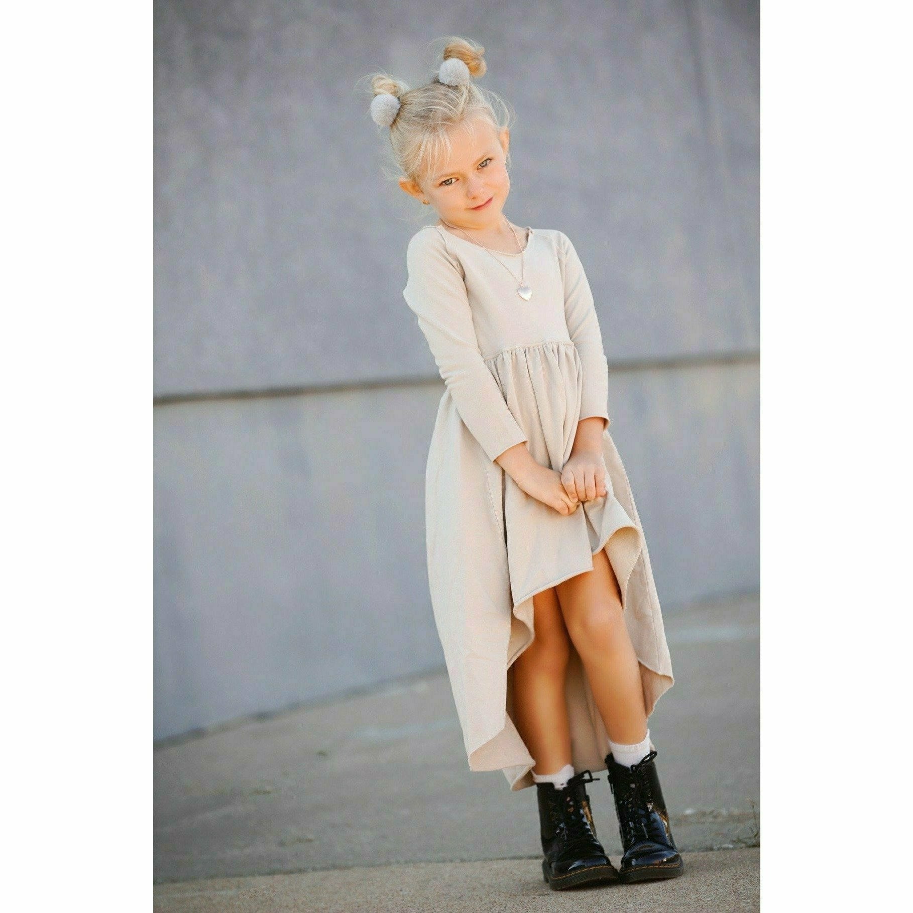 Organic Giselle Dress Long Sleeve Tan Dresses Be Mi Los Angeles   