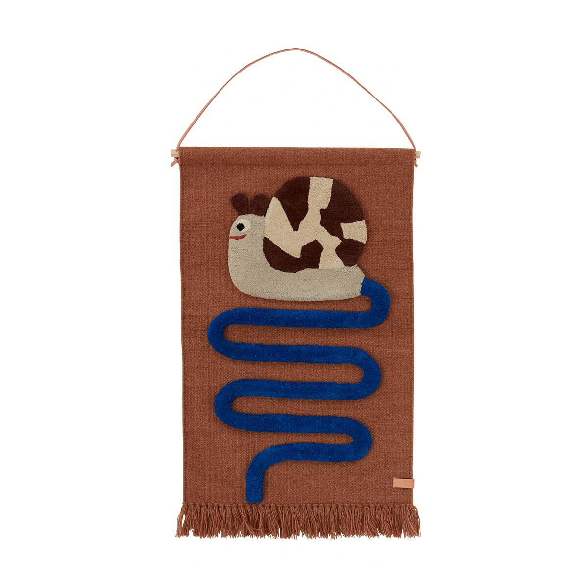 Sally Snail on the Way Wall Rug - Optic Blue  OYOY   