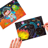 Scratch and Scribble Art Kit: Space Explorers - 10 PC Set
