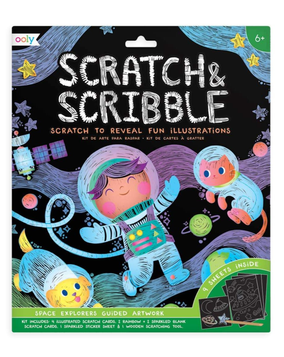 Scratch and Scribble Art Kit: Space Explorers - 10 PC Set Art Supplies OOLY - Art & School Supplies   