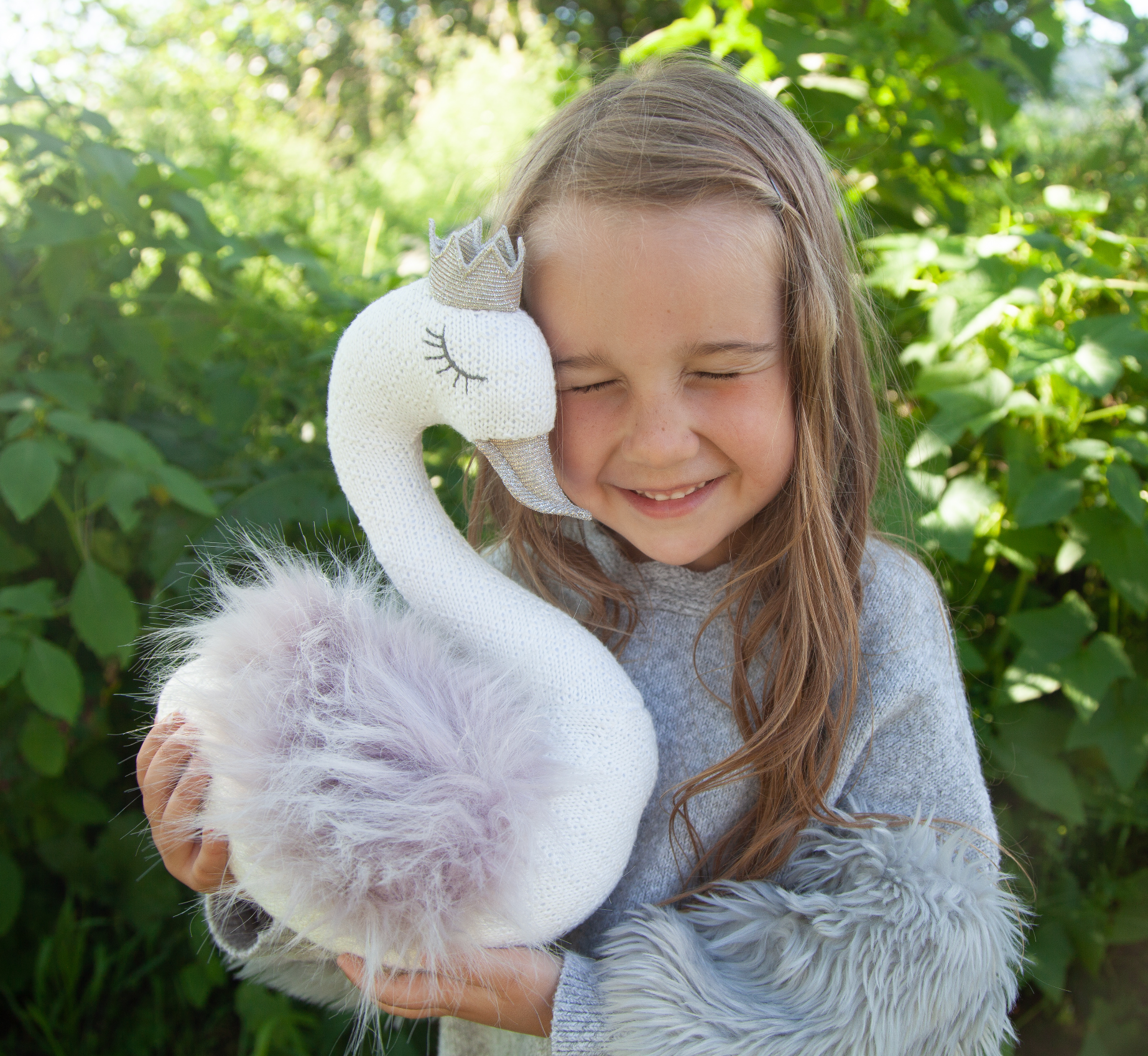 'Sofi' Princess Swan Knit Stuffed Animal Stuffed Toy MON AMI   