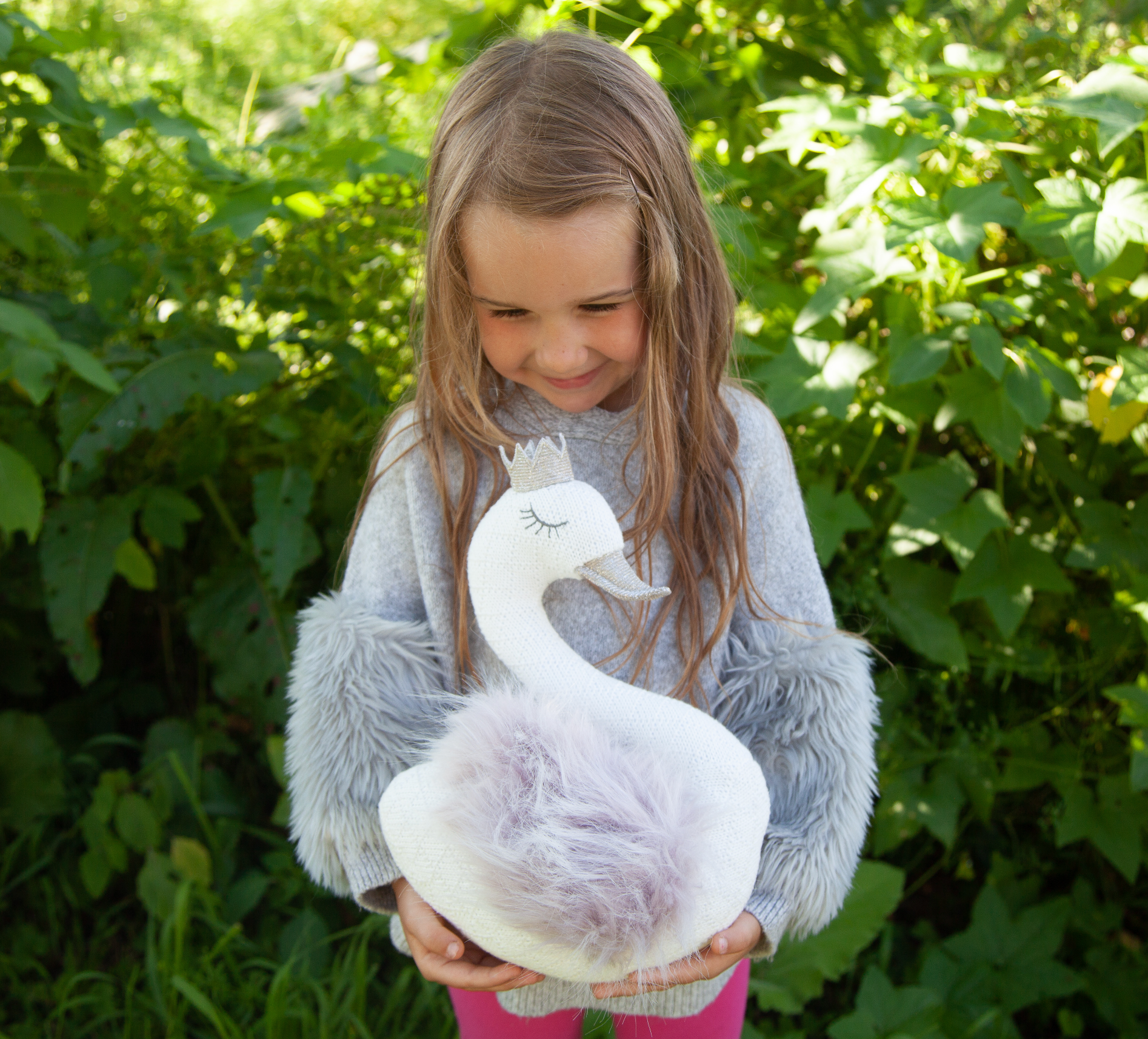 'Sofi' Princess Swan Knit Stuffed Animal Stuffed Toy MON AMI   