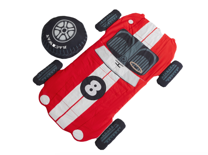 Red Race Car Sleeping Bag  Wonder and Wise   