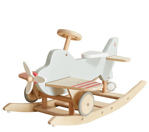Wood Airplane rocker & ride-on by Wonder and Wise