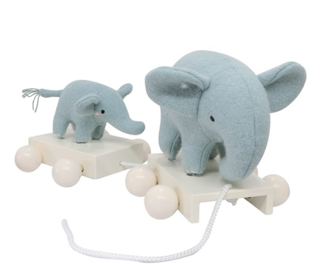 ELEPHANT PULL TOY  Wonder and Wise   