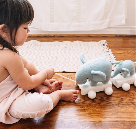 ELEPHANT PULL TOY  Wonder and Wise   