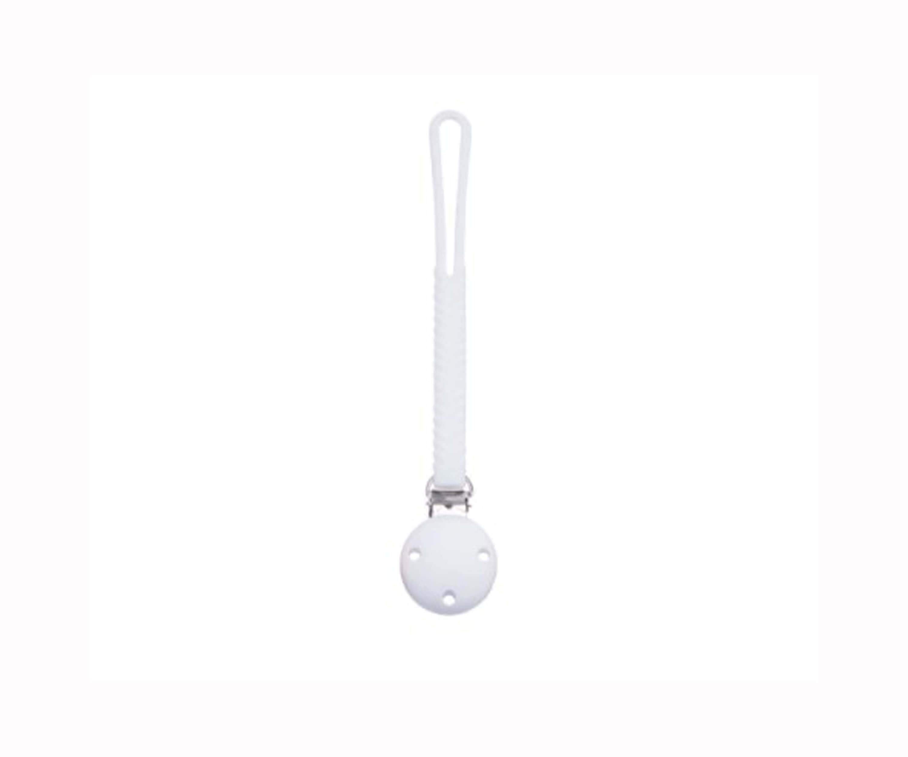 Braided Pacifier Clip Pacifier Clips & Holders embé® White  