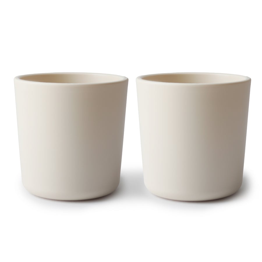 Dinnerware Cup - Set of 2 - Ivory Baby Essentials Mushie   