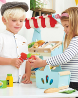 Le Toy Van Wooden Groceries Set Scanner Barcode Food Toddler Kid Playtime Playroom Bedroom Kid's Room Kitchen Shopping Market