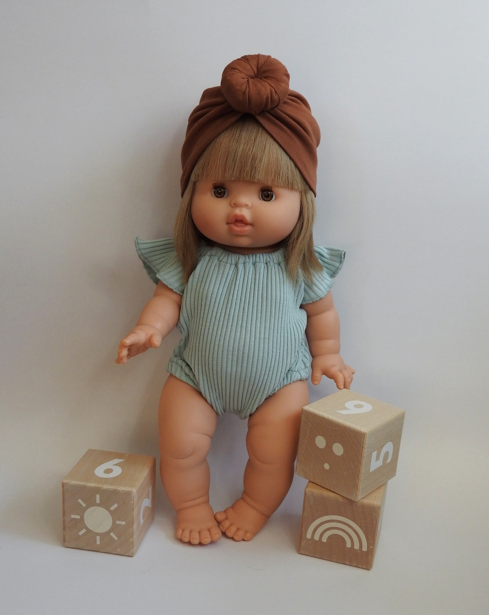 Doll Romper Doll Clothing Little Wonder & Co. Sky  