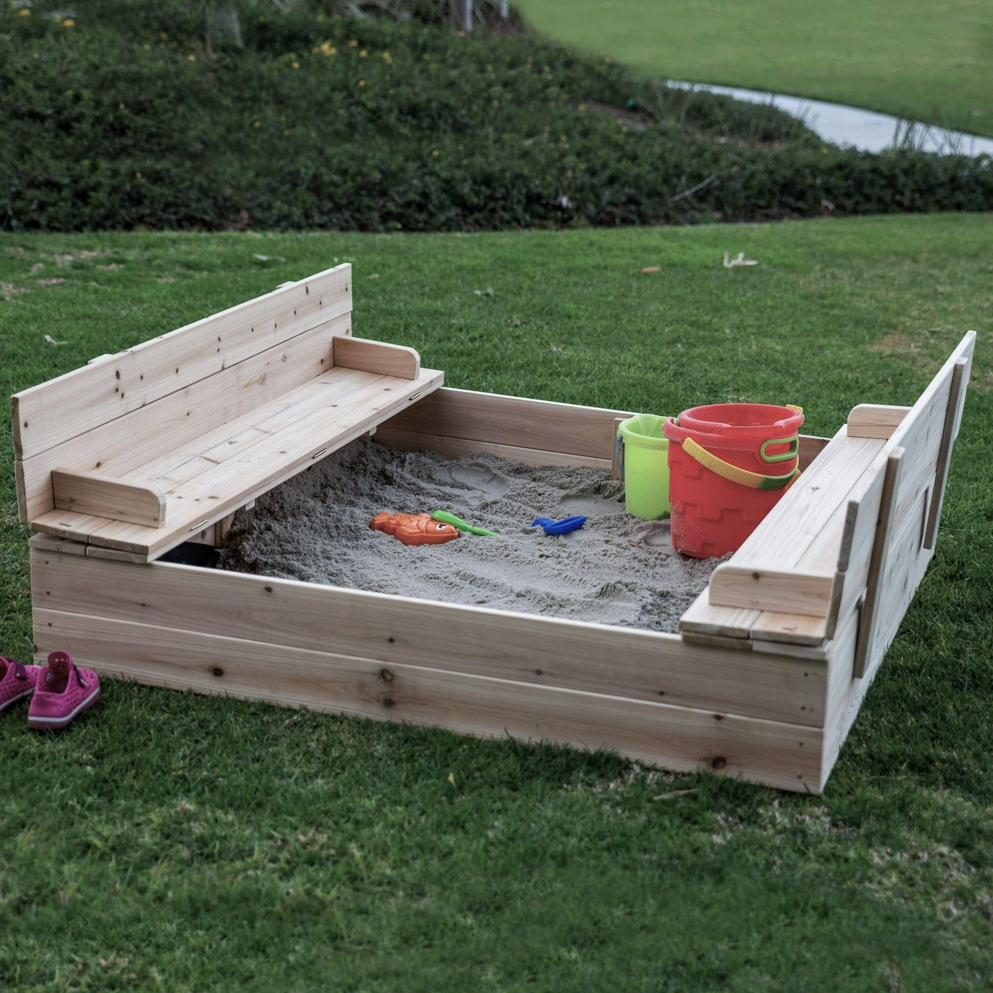 Solid Wood Sandbox Kids Toys Be Mindful   