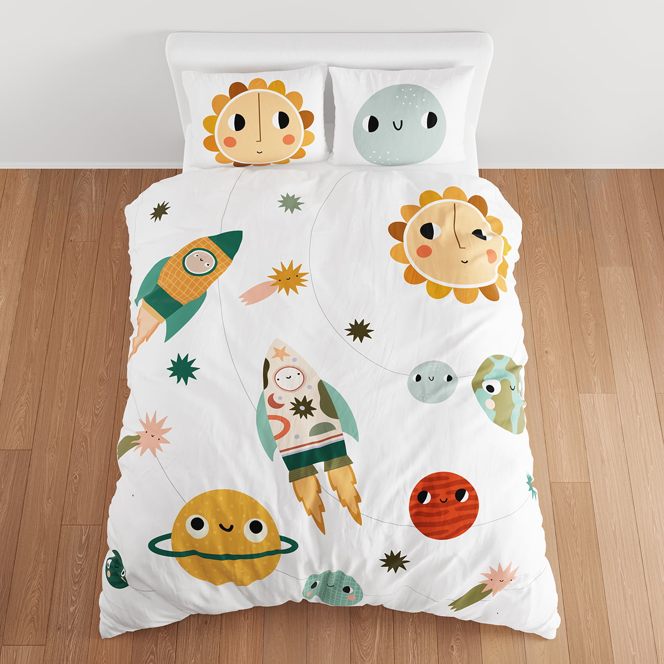 Space Explorer Duvet & Pillowcase Big Kid Bedding Rookie Humans   