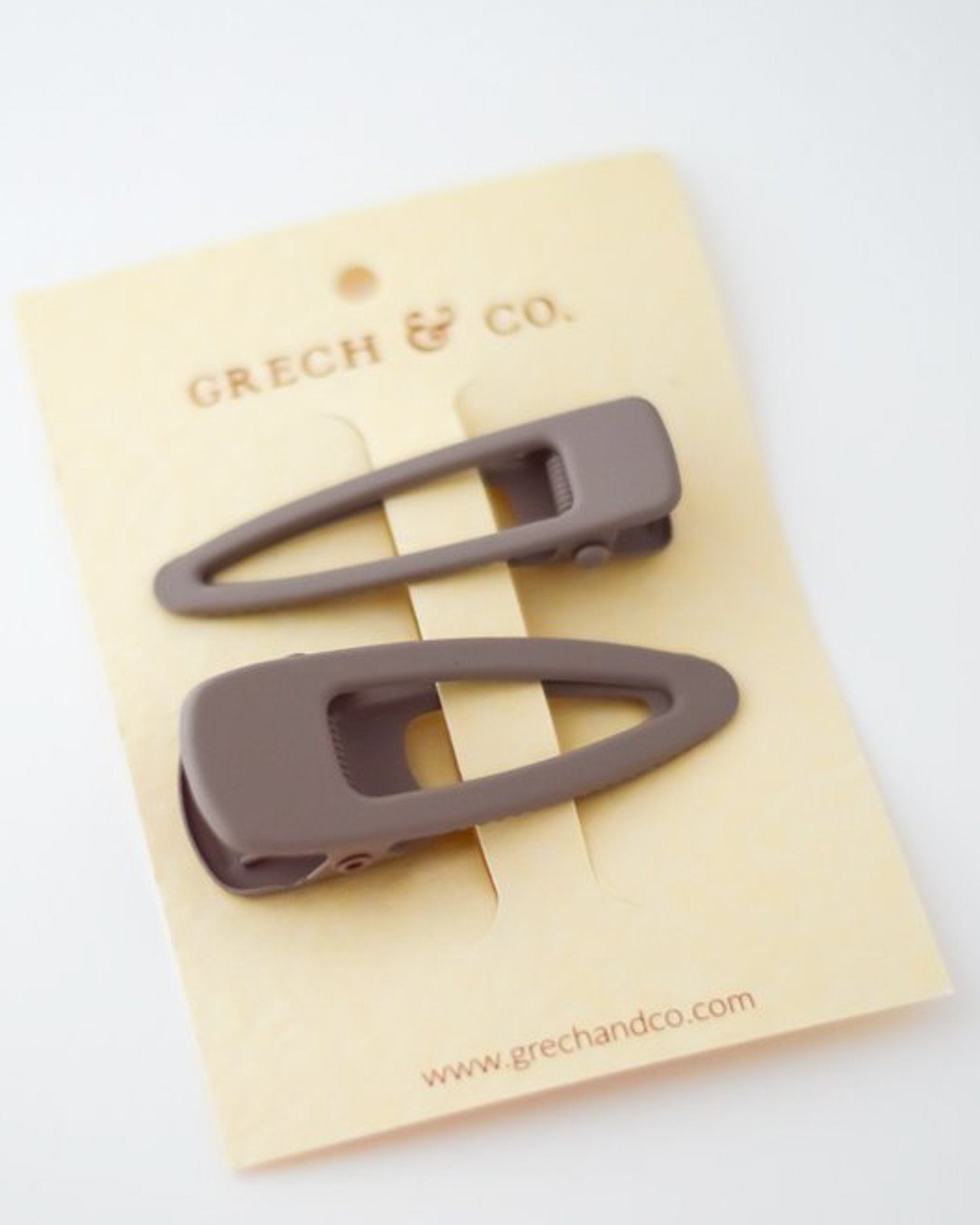 Matte Clips - Set of 2 Hair Accessories Grech & Co. Stone  