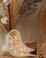Little Lights - Mini Bird Lamp - Strawberry/Cream