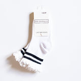 Stripe Lace Midi Socks