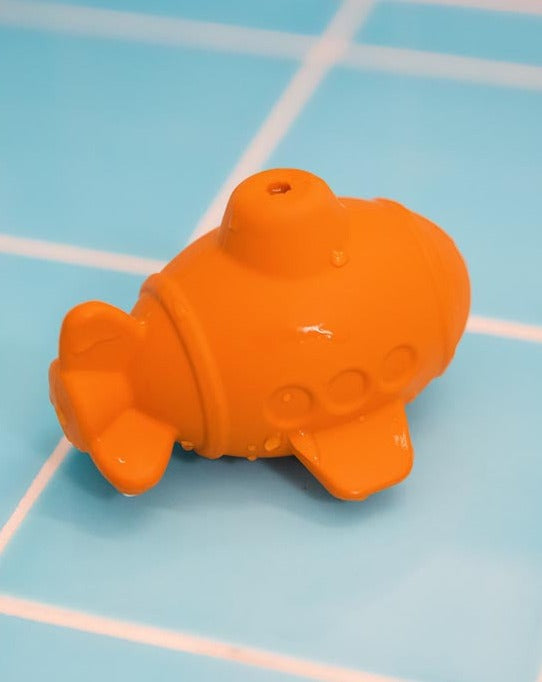 BeginAgain Toys Bathtub Pals - Natural Rubber - Extra Large Drain Holes! - Submarine