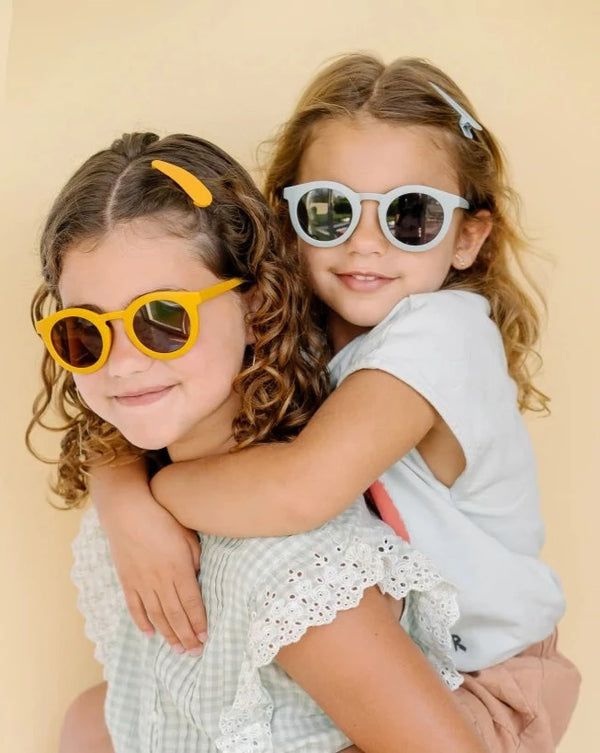 Sustainable Sunglasses in Golden for Child + Adult