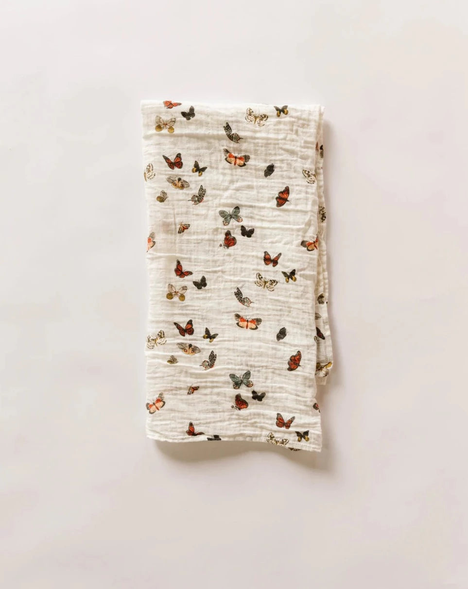 Butterfly Migration Swaddle Blanket Baby Essentials Clementine Kids   