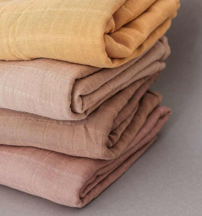 Organic Baby Swaddle - Ochre Swaddle Little Otja   