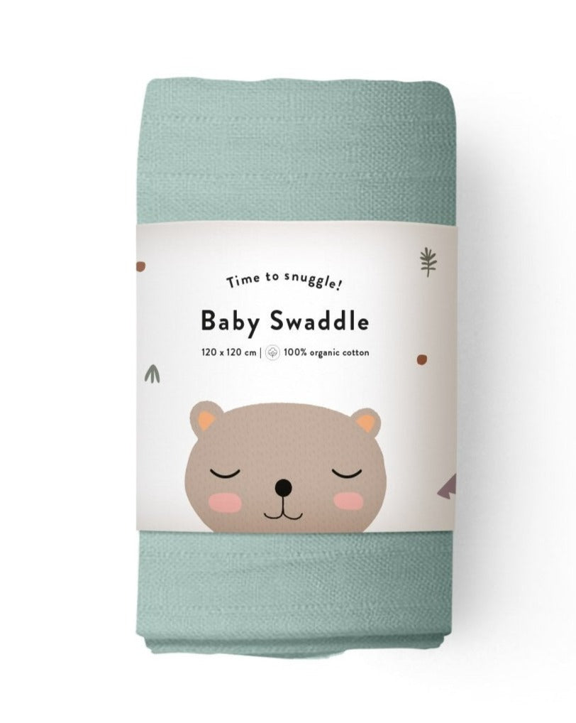 Organic Baby Swaddle Maxi — Sage Swaddle Little Otja   