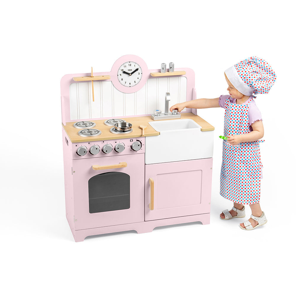 Country Play Kitchen (Pink) by Bigjigs Toys US  Bigjigs Toys US   