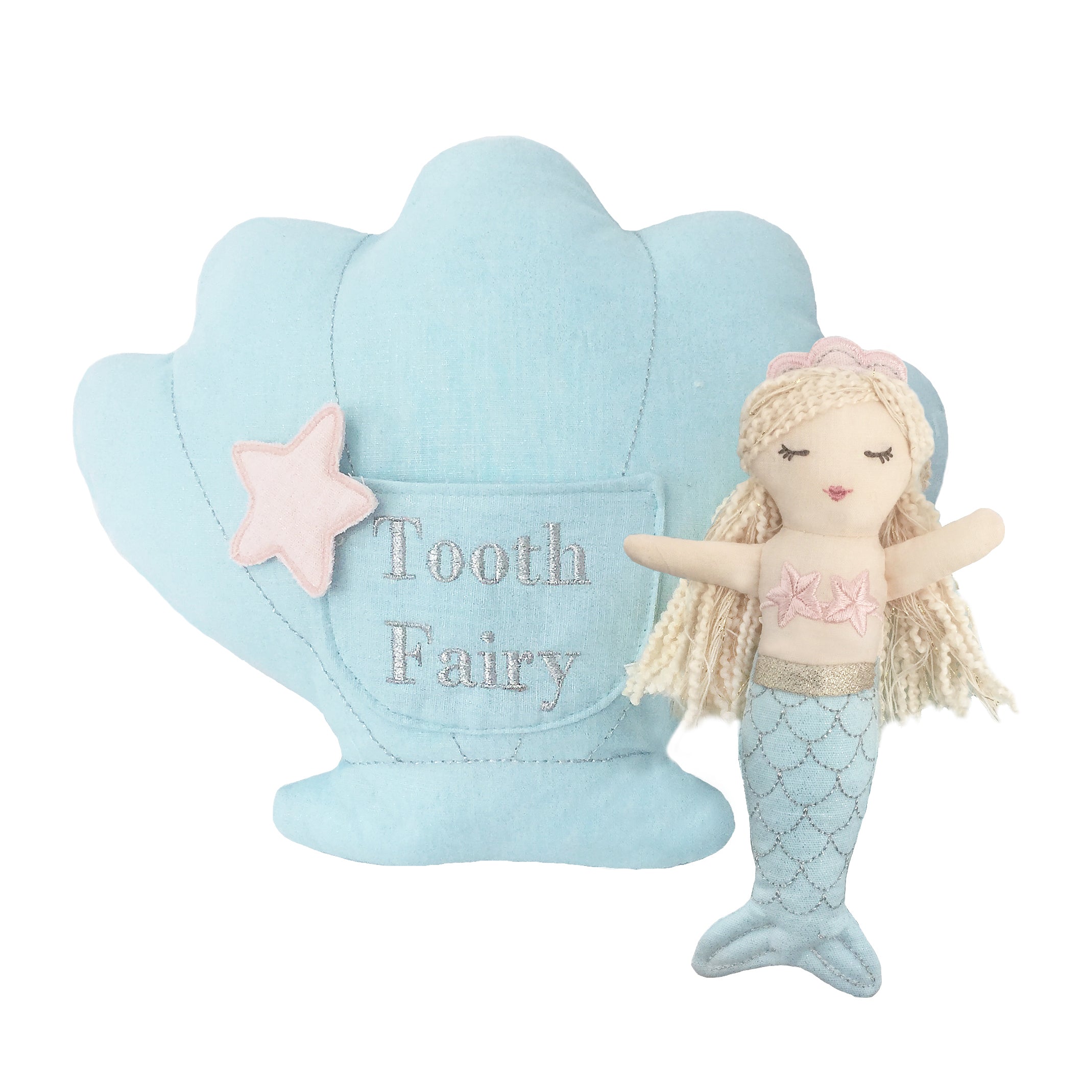 ‘MIMI' MERMAID TOOTH FAIRY PILLOW & DOLL SET Pillow MON AMI   