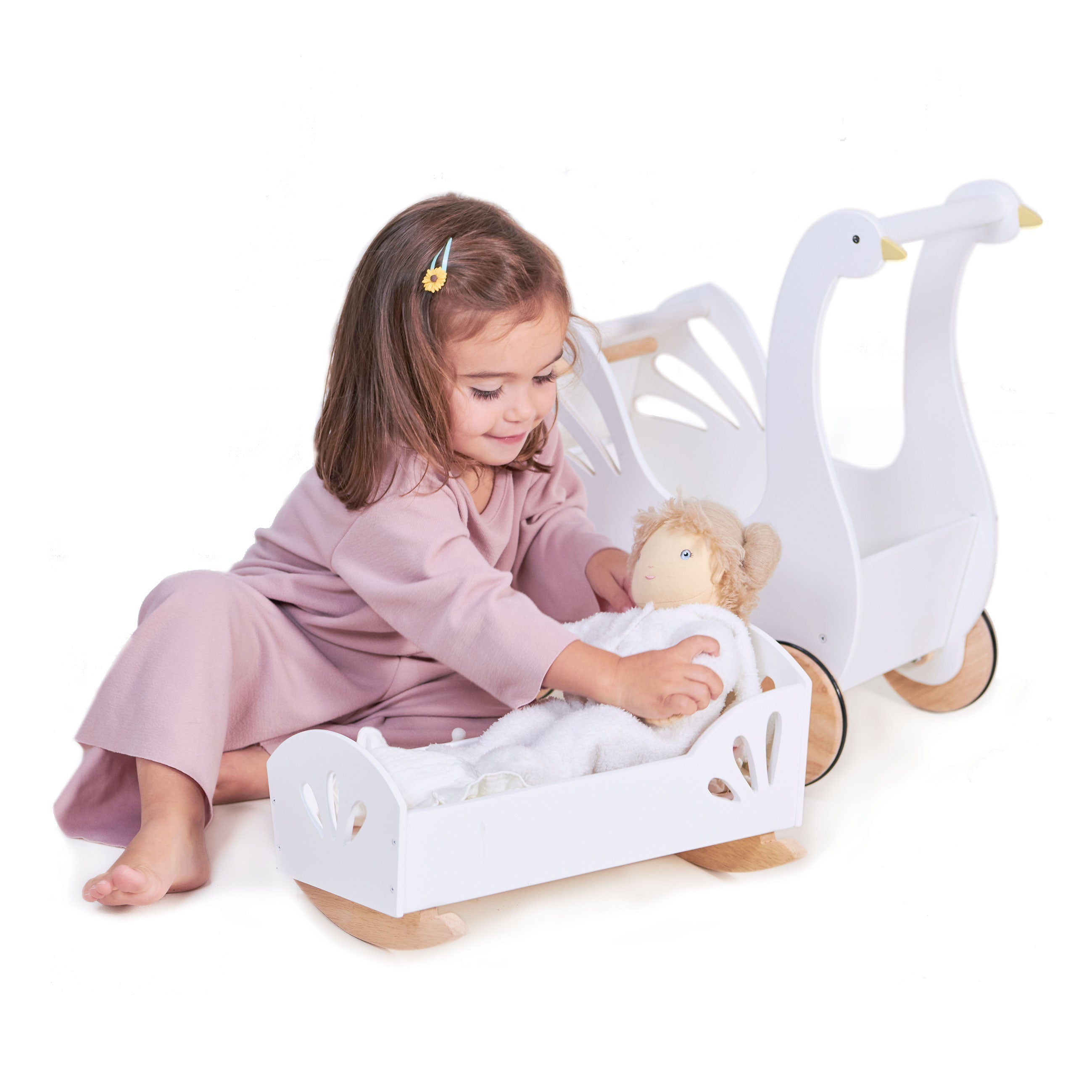 Sweet Swan Dolly Bed  Tender Leaf   