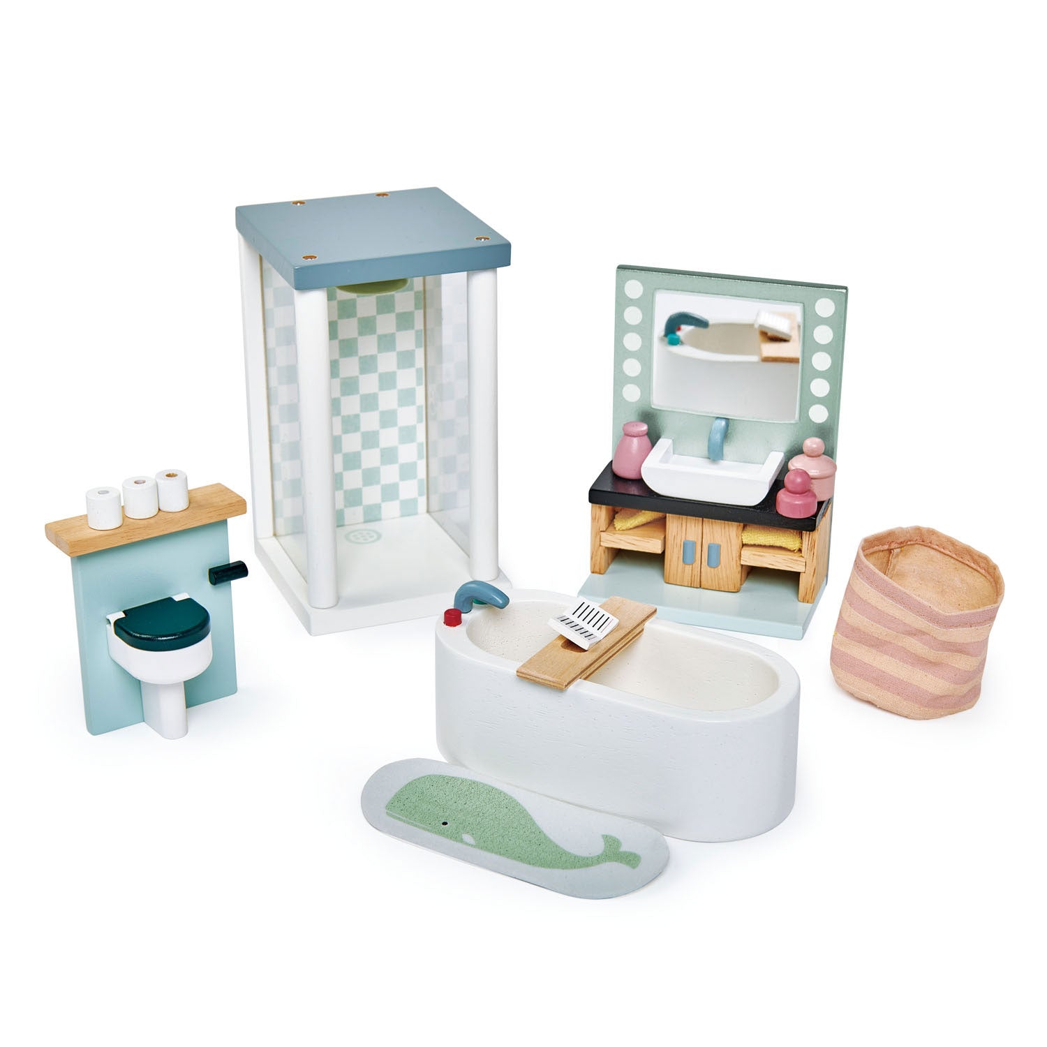 Dolls House Bathroom Furniture  Tender Leaf   