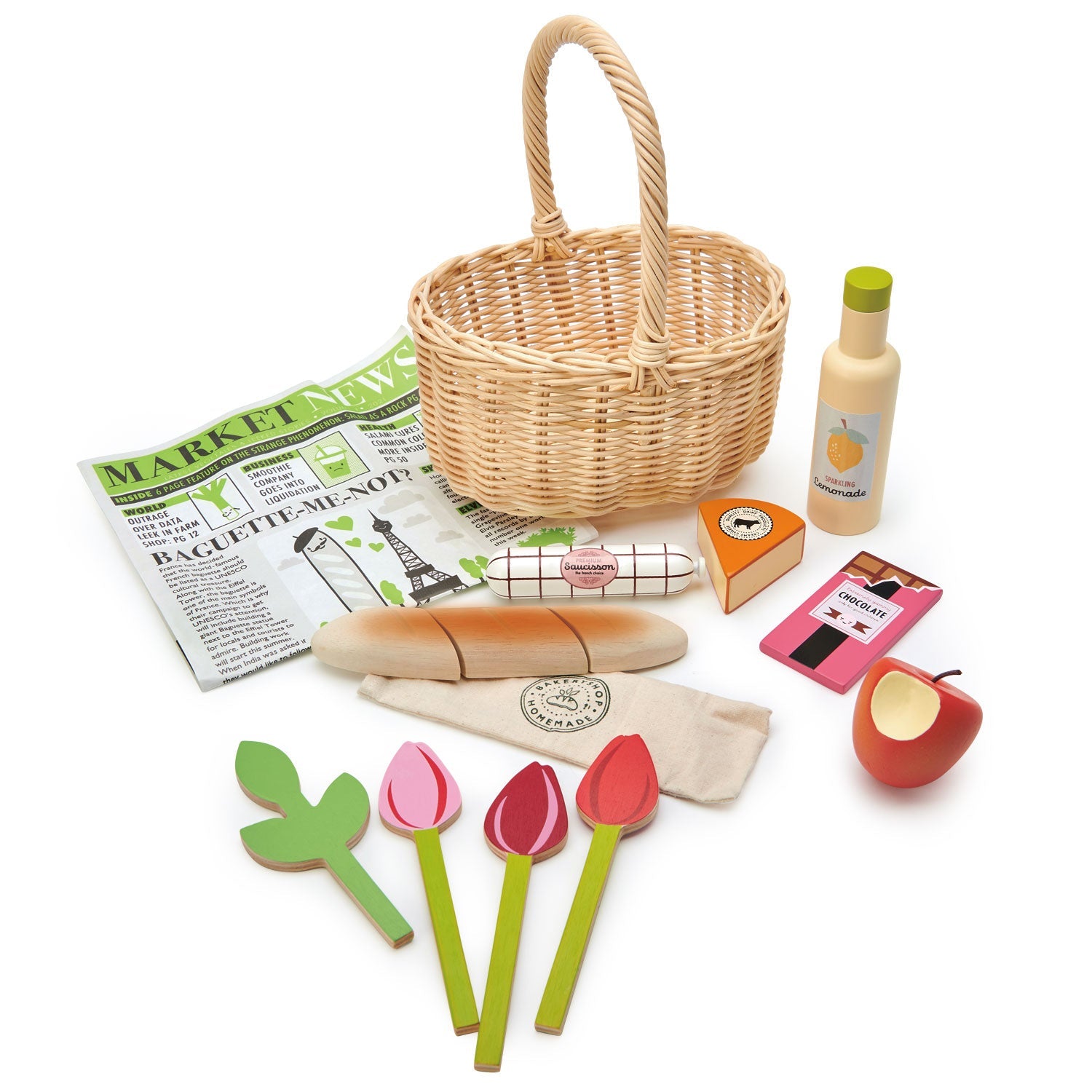 Wicker Shopping Basket  Tender Leaf   