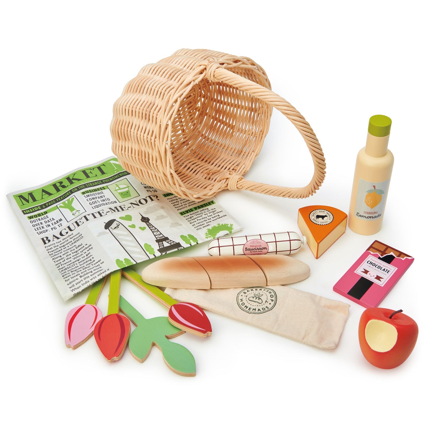 Wicker Shopping Basket  Tender Leaf   